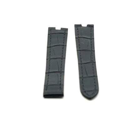 CORREA DE 14 MM DE CUERO NEGRO CARTIER GENUINO NUEVO DE LOTE CON COSTURAS NEGRAS KD24CL07 Foto 1 de 4