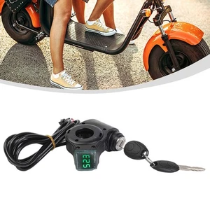 LED Voltage Display Thumb Throttle Switch for Electric Scooters with Lock - Picture 1 of 12