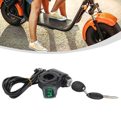 LED Voltage Display Thumb Throttle Switch for Electric Scooters with Lock - Image 1 of 4
