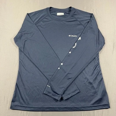 Рубашка женская Columbia большая черная вилка потоковая универсальная для походов на открытом воздухе с круглым вырезом - Изображение 1 из 4