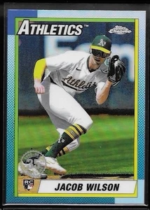 2025 Topps Chrome - 1990 Topps Baseball Refractor Jacob Wilson #90CB-18 (RC) - Picture 1 of 2