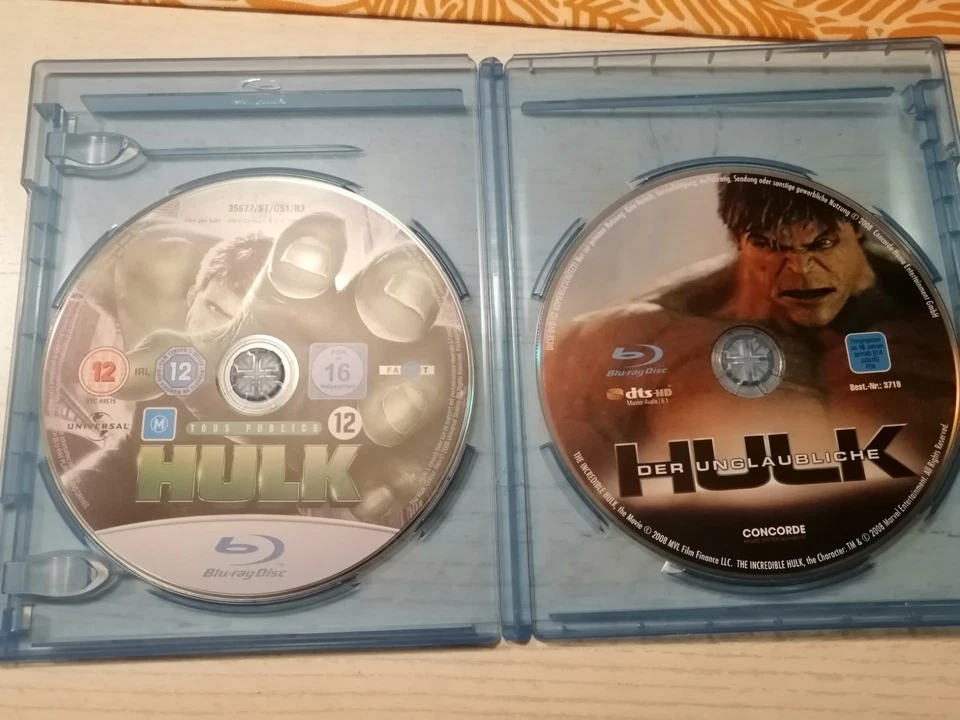 Hulk  Teil  1 + 2   Blu Ray  Neu zum Flohmarktpreis  !!! - Bild 1 von 1