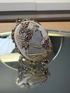 GEMS EN VOGUE MICHAEL VALITUTTI TIGER MUSCHELKAMEE STERLINGSILBER RING Größe 9,75 - Bild 1 von 10