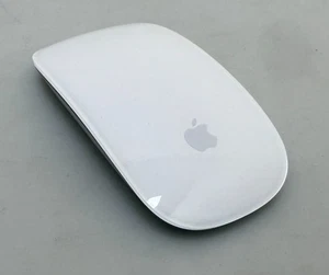 AUTHENTIQUE POMME MAGIQUE SOURIS A1296 BLANC ARGENT FONCTIONNE PARFAIT EXCELLENT ÉTAT - Photo 1/10