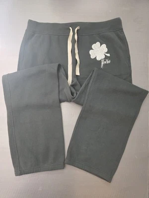 Pantalones deportivos para mujer grandes, J Crew, pierna ancha con cordón verde con New York, trébol Foto 1 de 4