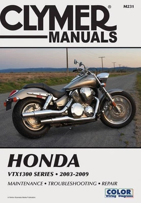 Honda VTX1300 Series 2003-2009 motorcycle Service Repair Shop Manual Clymer - Image 1 of 3