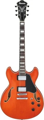 Ibanez Artcore AS73TTF Semi Hollow Body Guitar, Transparent Tangerine Flat  - Image 1 of 4