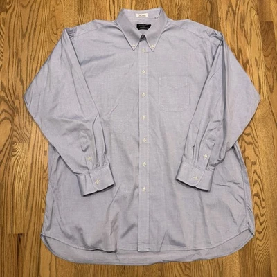 Camisa Gitman Bros For Rochester Oxford Abotonada Para Hombre Talla 19-37 Azul EE. UU. De Colección Foto 1 de 4