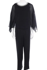 Yessica by C&A Jumpsuit Layer Look perlas aplicaciones D 46 negro - Imagen 1 de 3