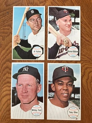 1964 Topps Baseball Giant - Lote de 4 tarjetas Ex/MT #s 7 12 38 44 Kaline Killebrew Foto 1 de 2