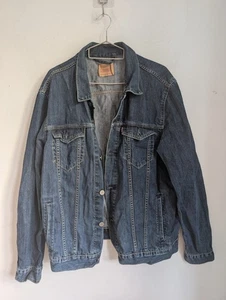 Levi's Blue Denim Jacket Size L (T40) - Foto 1 di 9