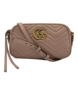 Gucci GG Marmont Bolso de Hombro Pequeño Acolchado 447632 Rosa Usado Foto 1 de 4