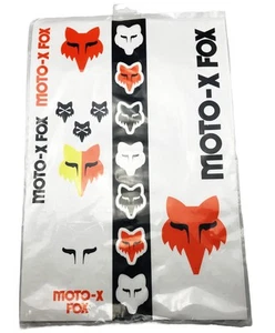 Hoja de pegatinas Fox Racing Heritage Track Pack negro/naranja - Imagen 1 de 1