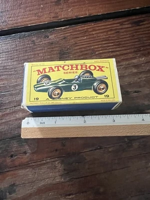 Vintage Matchbox # 19 Lotus Racing Car Original Box only - no car - Image 1 of 4
