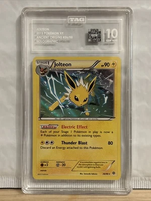 Pokémon Jolteon 26/98 XY Ancient Origins Reverse Holo Tag 10 Potential PSA 10 - Image 1 of 2