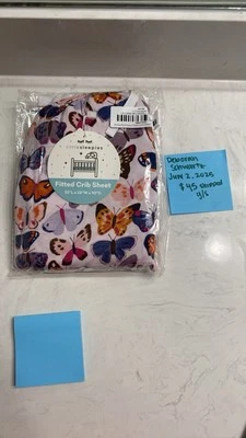 Sábana bajera Butterfly Kisses Little Sleepies nueva en caja Foto 1 de 2