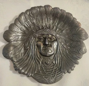 Cenicero/bandeja para beber Indian Chief Head de colección - Imagen 1 de 3