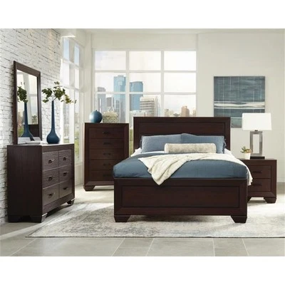 Coaster Kauffman 4-Piece Wood California King Storage Bedroom Set in Cocoa - Image 1 of 4