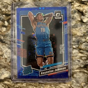 2023-24 Panini Optic Keyontae Johnson Fast Break Blue Disco Rookie #/49 Thunder - Picture 1 of 2