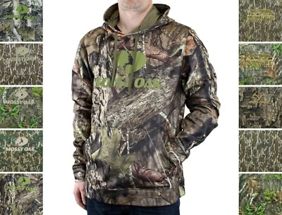 Mossy Oak Hoodie Pullover, Men's Performance Hunting Camouflage Fleece Lined - Image 1 of 4