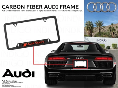 Audi Genuine Accessory Audi SPORT *CARBON FIBER* License Plate ZAW-071-801-L - Image 1 of 2
