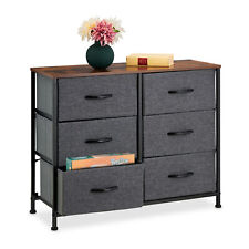Chest Drawers Linen Dresser Side Cabinet Fabric Shelf 63x80x30cm Room Storage