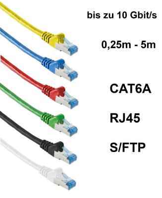Patch Netzwerk Gigabit Ethernet LAN Kabel CAT6a S/FTP 25 50 Cm 0,5m 1m 2m 3m 5m • 9.67€