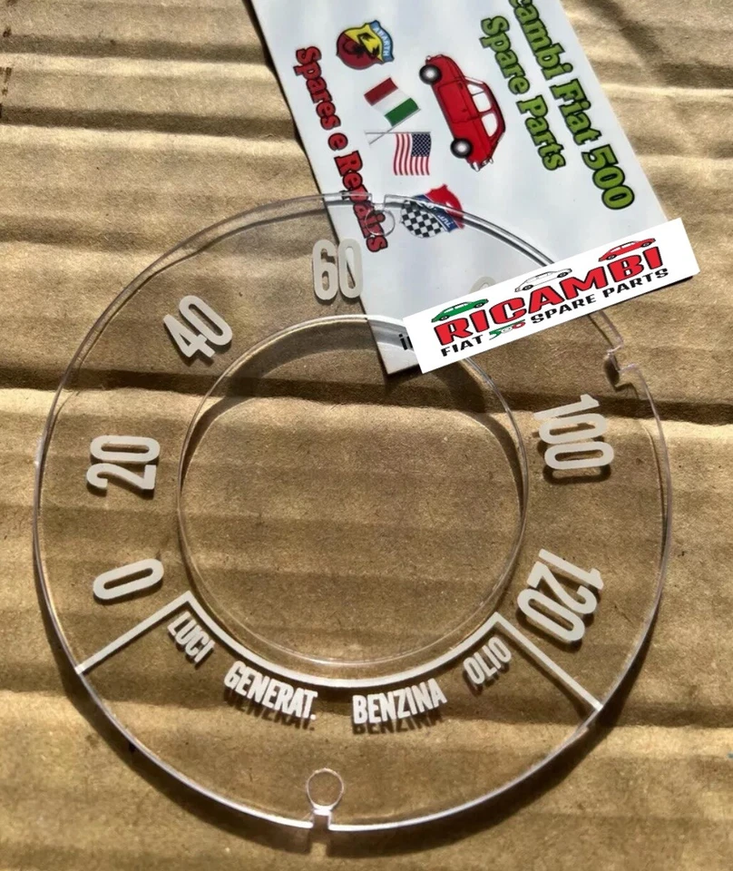 CLÁSICO FIAT 500 F R VELOCÍMETRO CRISTAL (km/h.)  NUEVO Foto 1 de 1