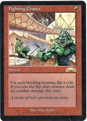 (2X) Fighting Chance Exodus Rare – MTG Magic the Gathering Card - Image 1 of 4