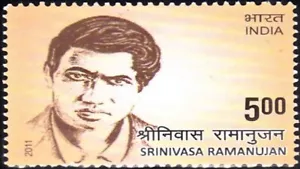 India 2011 Srinivasa Ramanujan Mathematics Mathematician stamp 1v MNH - Picture 1 of 3