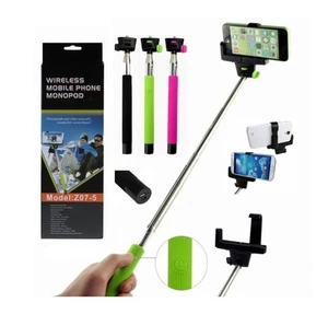 Obturateur Bluetooth Extensible Portable Selfie Stick Monopied pour iPhone Android - Photo 1 sur 16