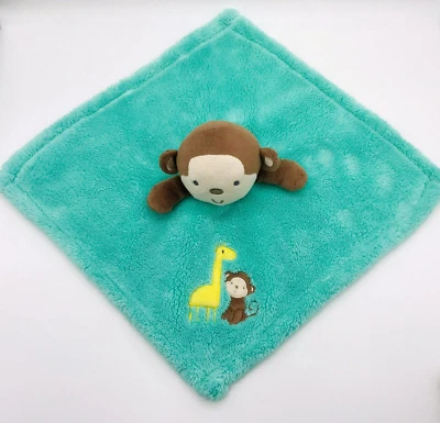 Chupeta bordada girafa cobertor de segurança Lovey Monkey Baby Gear - Imagem 1 de 4