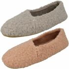 Ladies Clarks Cozily Curl Curly Sheep Inspired Detailed Slippers