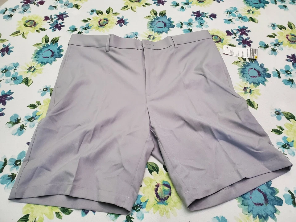 Grand Slam Performance Mens Golf Shorts Size 40 Sleet Gray
