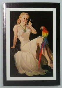 Earl Moran Pin-up Girl Art Birds of A Feather Windemere Press Greeting Card 9610 - Picture 1 of 3
