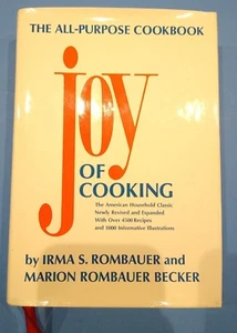 JOY Of COOKING Irma S. Rombauer 1997 Bookmark Ribbon, Dust Jacket Cookbook ---B - Picture 1 of 4