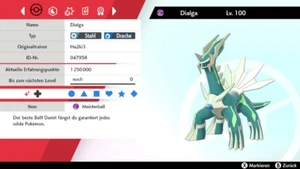 Escudo espada Shiny Dialga Pokémon 6DV! + Meisterball  - Imagen 1 de 5