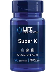 Life Extension Super K, K1 & K2 (MK-4 & MK-7) 90 Softgels - Expiry February 2027 - Picture 1 of 6