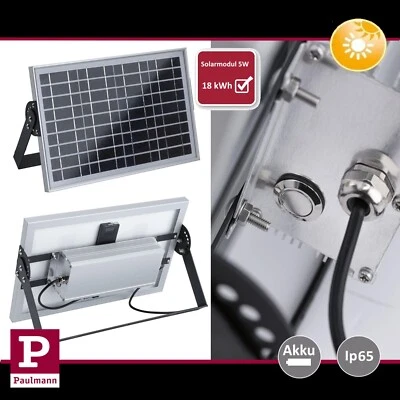 Paulmann Solarmodul mit Modulhalter und Akku-System Lader 18kWh Ip65 UVP 131,99€ - Bild 1 von 4