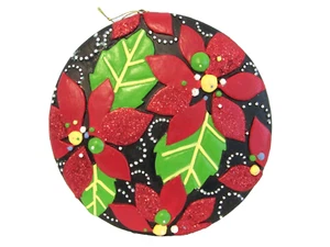 Zulauf Designs Weihnachtsstern 8" Harz Scheibe Weihnachtsschmuck Neu mit Etikett - Bild 1 von 6