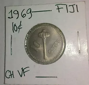 1969 FIJI TEN CENT Cu-Ni MÜNZE KM-30, AUSWAHL SEHR GUTER ZUSTAND VERSAND MIT DEL.CON. - Bild 1 von 4