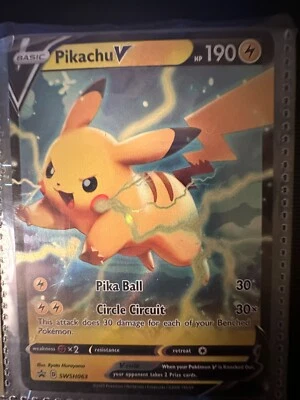 Pikachu V SWSH063 SWSH: Sword & Shield Promo Cards Holo - Image 1 of 4