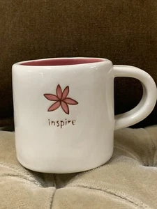 2008 Starbucks Coffee Company Inspire Hand Painted Pink Flower Mug Cup 10oz - Picture 1 of 3