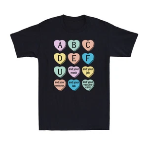 A B C D E F U Funny Sarcastic Letter Saying Fu Love Adult Language Men's T-Shirt - Picture 1 of 10