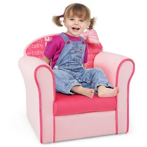 Kids Single Pattern Upholstered Armchair Children Room Reading Sofa-Pink - Picture 1 of 11
