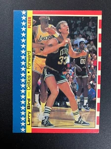 1987-88 Fleer Sticker Larry Bird - All Star - Celtics EX - Picture 1 of 2