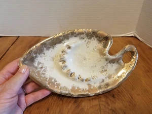 Mid Century Modern Painter's Palette ASHTRAY Gold Spatter 1960's - Picture 1 of 6