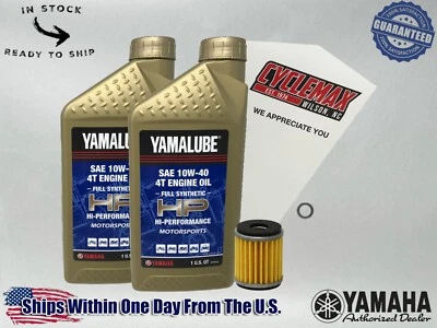 Kit de troca de óleo Cyclemax totalmente sintético Yamalube compatível com 2018-2025 Yamaha XMAX 300 - Imagem 1 de 4