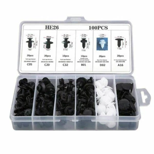Retainer Clips Body Bumper Rivet Retainer Trim Molding Push Pin Clip 100pcs - Picture 1 of 11