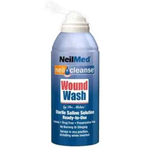 NeilMed NeilCleanse Wound Wash 177.5g Sterile Saline Solution Spray Clean Wounds